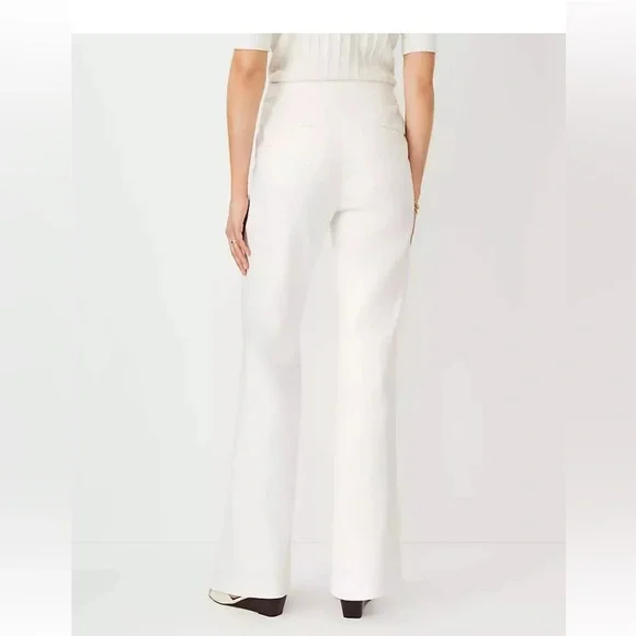 NEW $109 Ann Taylor The High Rise Patch pocket Pant Dobby Linen Blend sz 4 - Picture 4 of 4